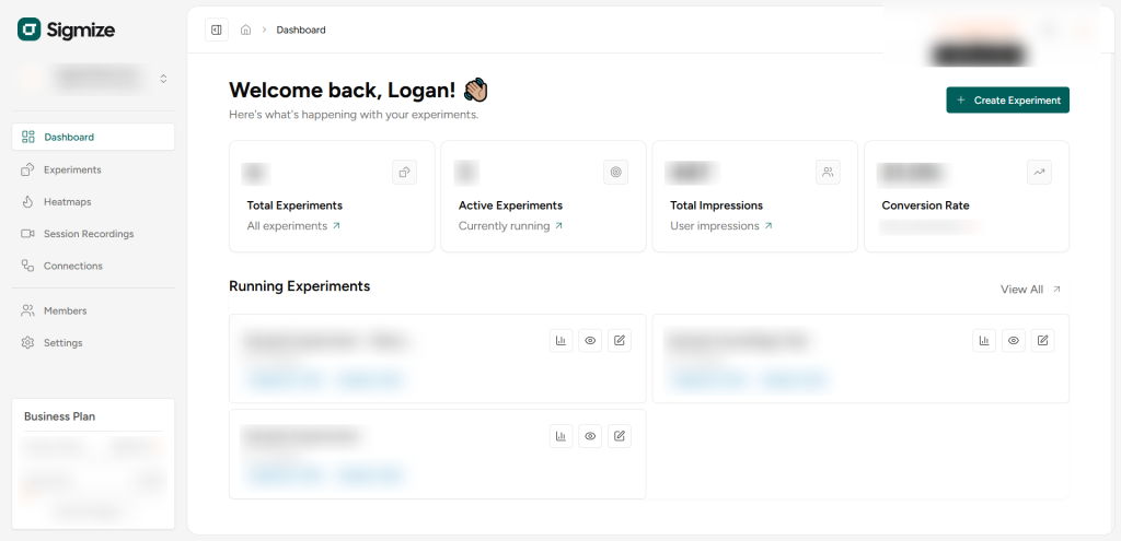 What Is Sigmize? The Real Story, Brand, And The A/B Testing Platform Sigmize A/B testing dashboard