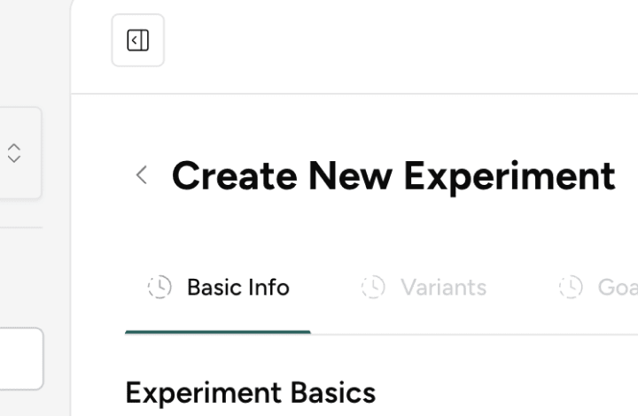 Home intuitive test setup visual