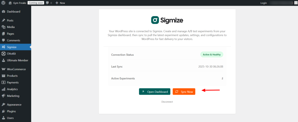 How to Install and Connect the Sigmize WordPress Plugin image (16)