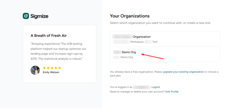 Let's set up Organization & Workspace with Sigmize image (18)
