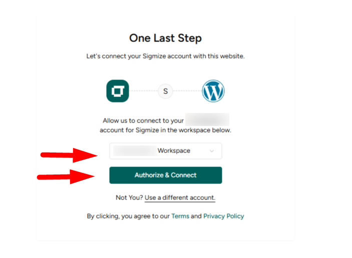 Let’s set up integrations in Sigmize. image