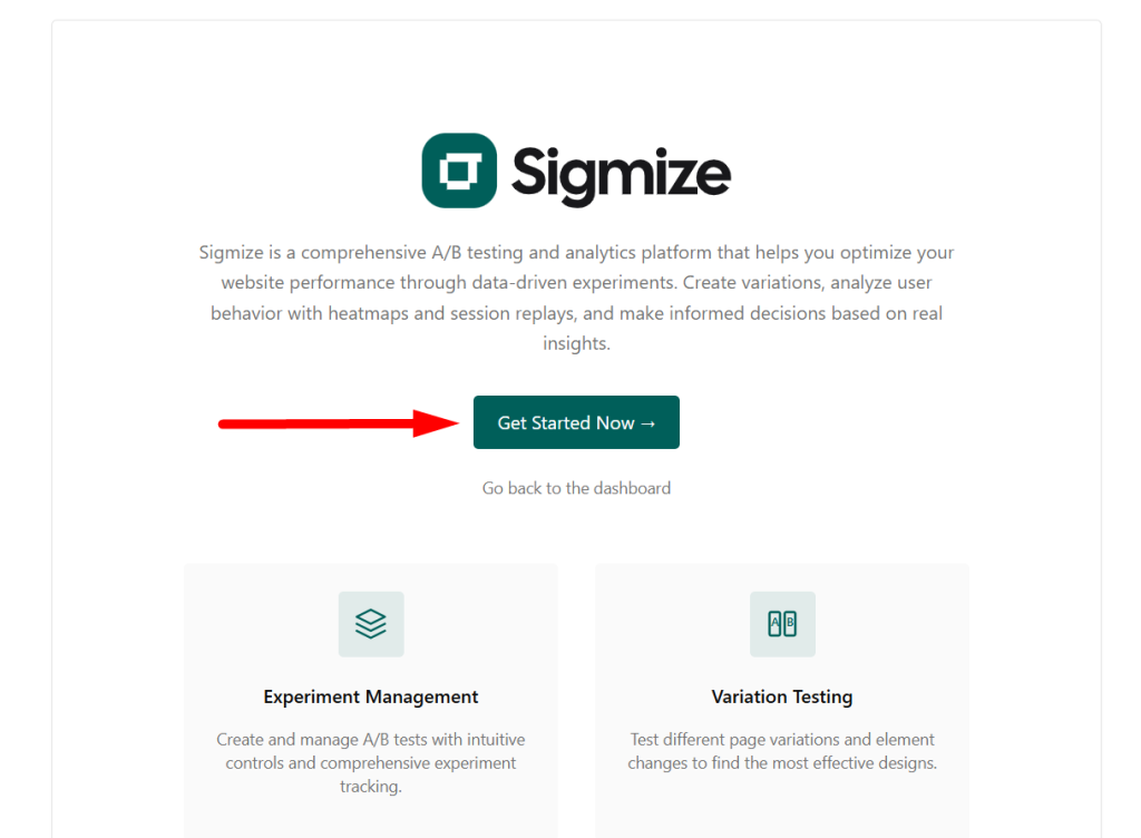 Let’s set up integrations in Sigmize. image
