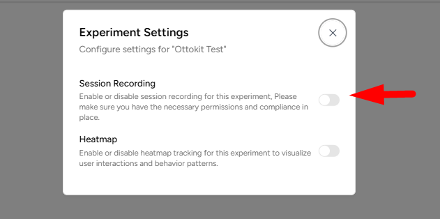 Setting up Session Recording with Sigmize image