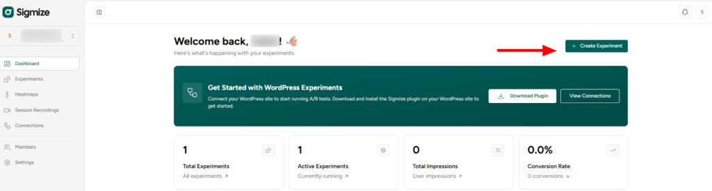 Setting up Session Recording with Sigmize image