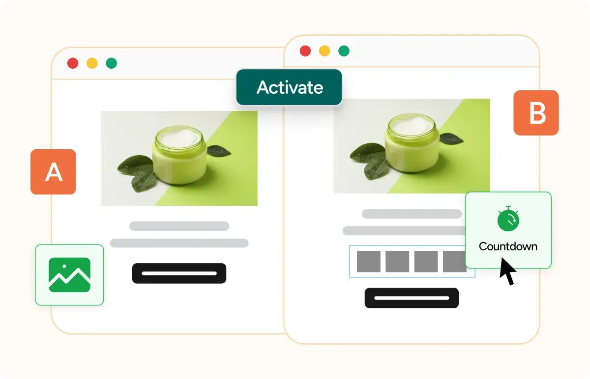 launch experiments in minutes. No developer required with Sigmize A/B testing