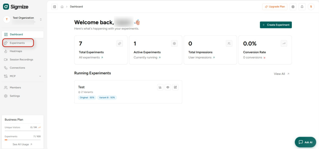 Cloning an Experiment in Sigmize -3